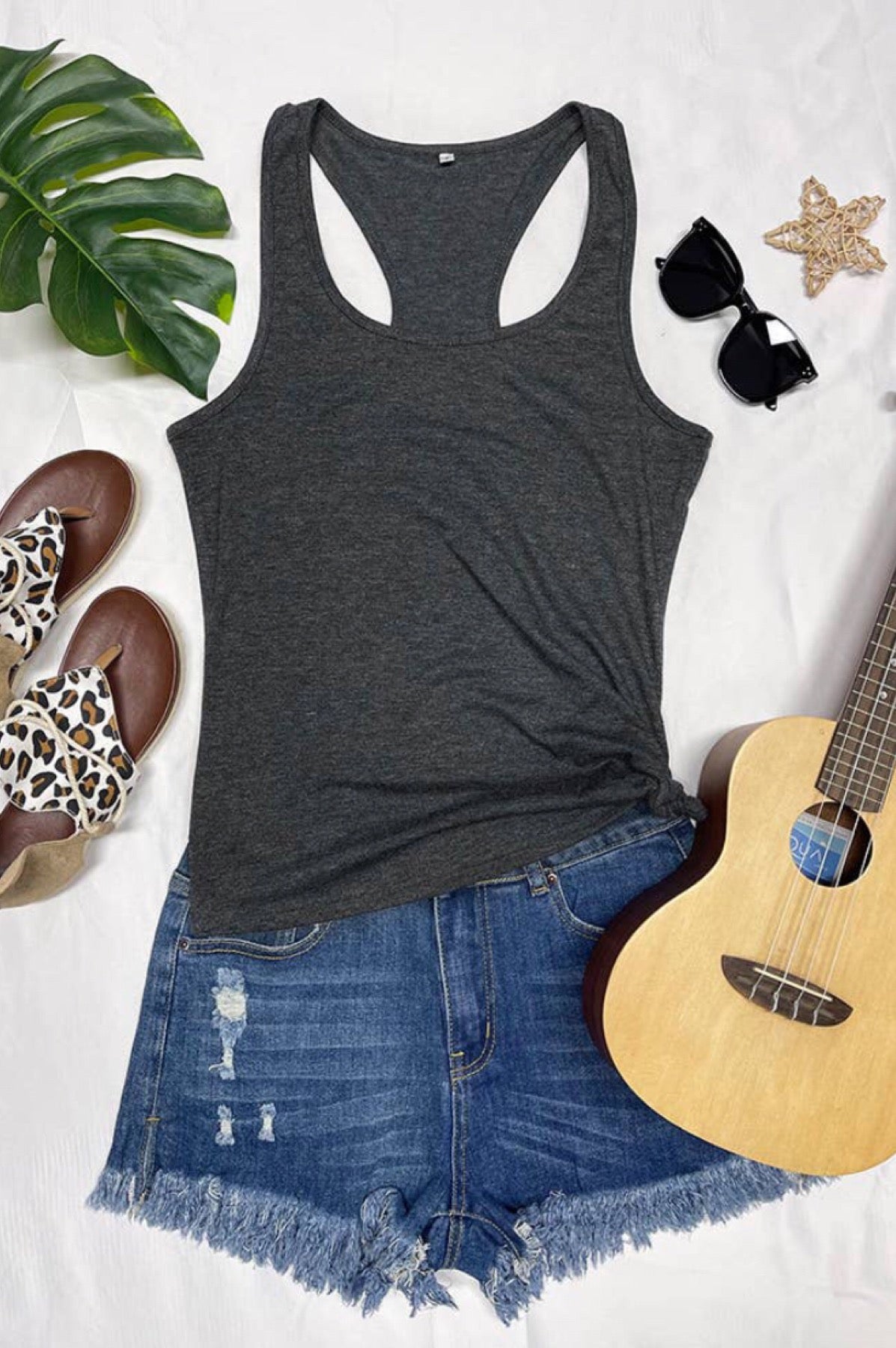 Solid Racer Back Tank