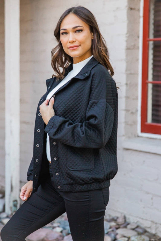 Back to Basics Quilted Jacket | Black