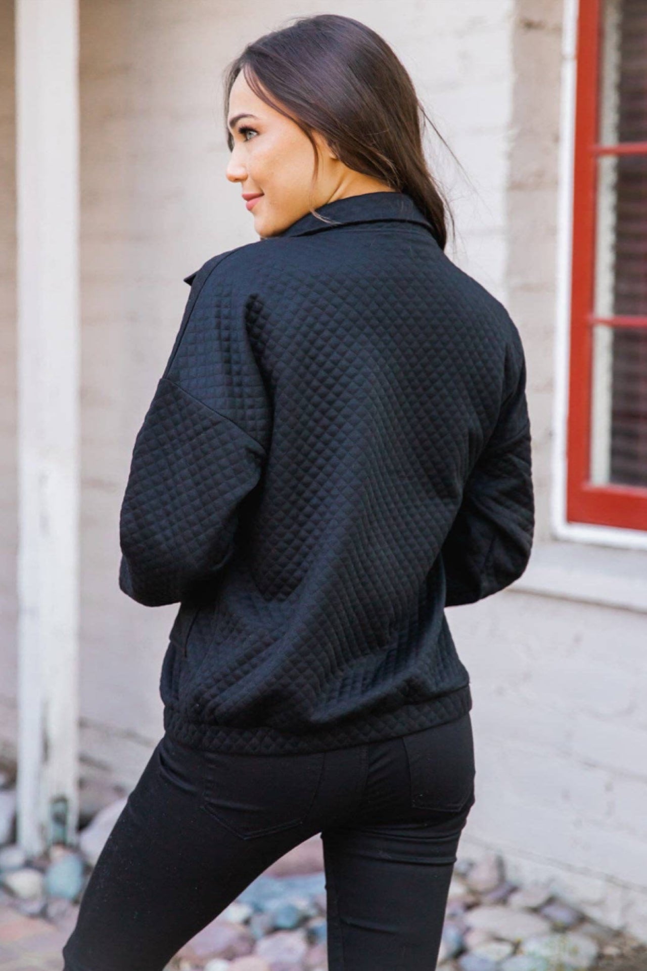 Back to Basics Quilted Jacket | Black